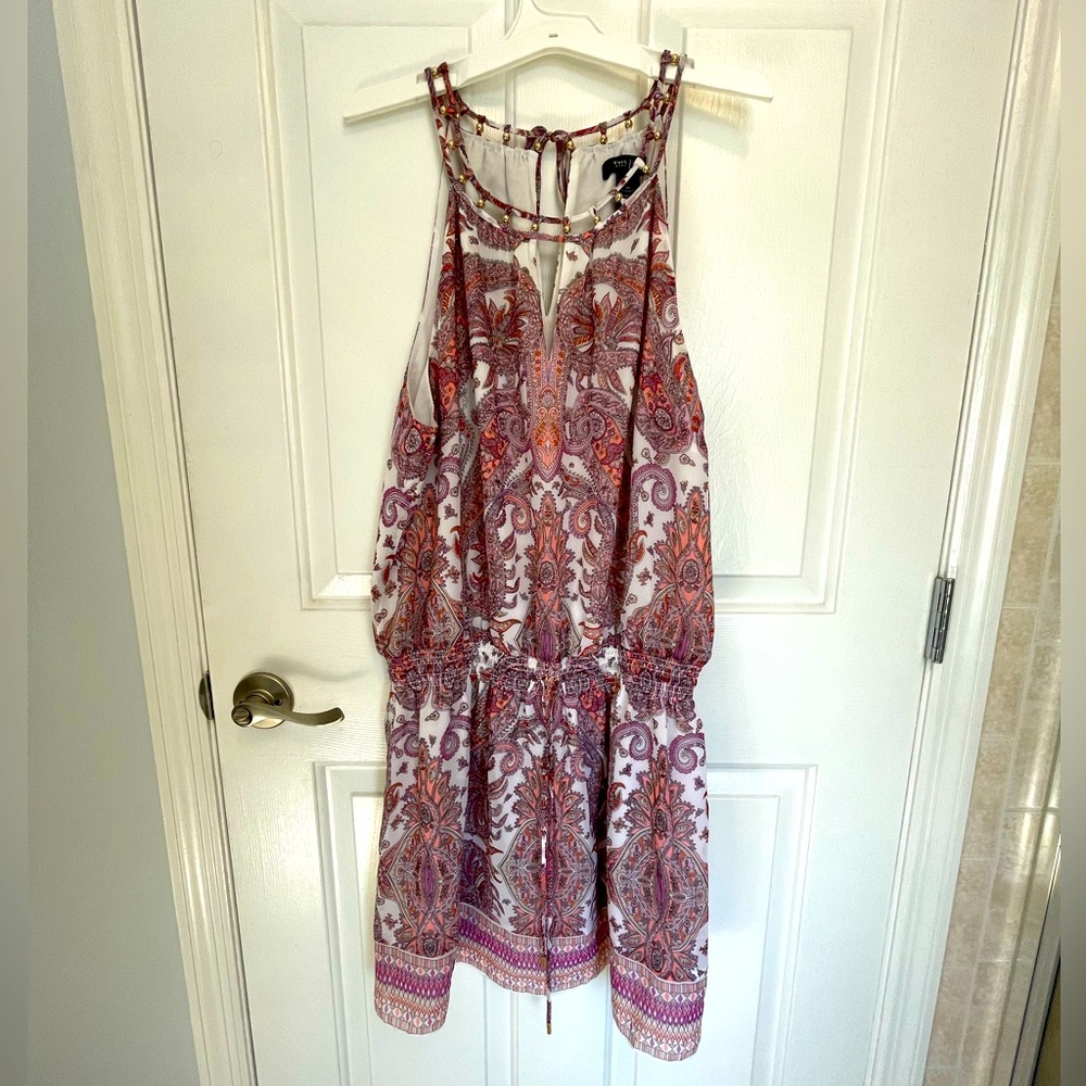 EUC size XL White House Black Market tie back dress
